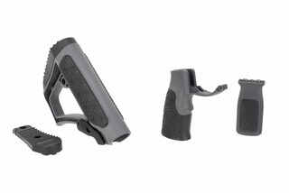 Daniel Defense AR Furniture Kit in Tornado Grey comes with a KeyMod vertical grip